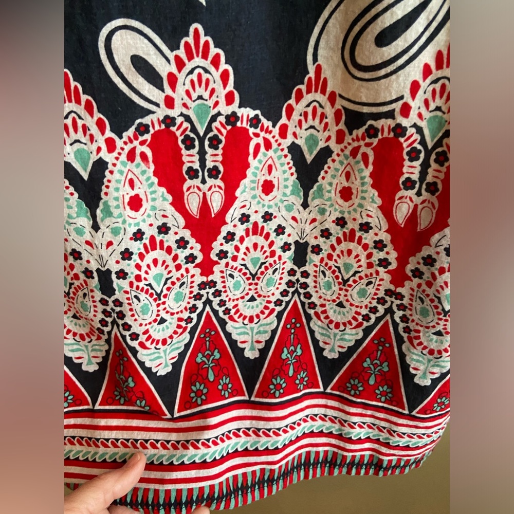 🏝️👙 La GuGu Shop Paisley Medallion Border Tunic Swim Dress Medium🌴🌊 - Picture 6 of 9